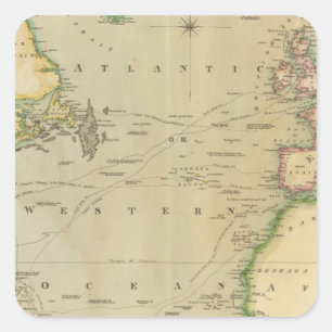 Atlantischer Ozean Quadratischer Aufkleber
