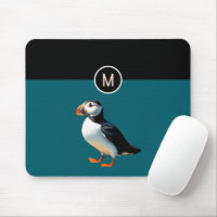 Atlantischer Puffsküste Mit Monogramm Vogel
