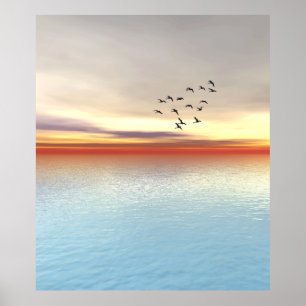 Atlantischer Sonnenuntergang für Poster