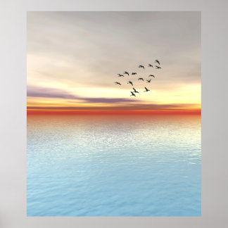 Atlantischer Sonnenuntergang für Poster