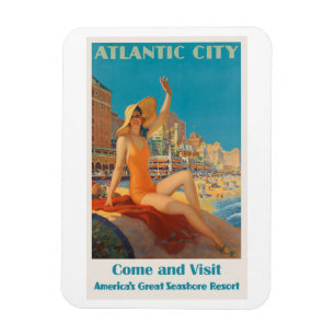 Atlantisches Städtchen Reiseplan Magnet