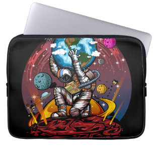 Atlas Astronaut hält Erde Mars Galaxie Laptop Laptopschutzhülle