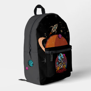 Atlas Astronaut hält Erde Mars Galaxie Weltraum Bedruckter Rucksack