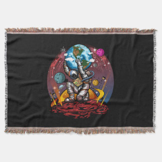 Atlas Astronaut Holding Earth Mars Galaxy Cosmic S Decke