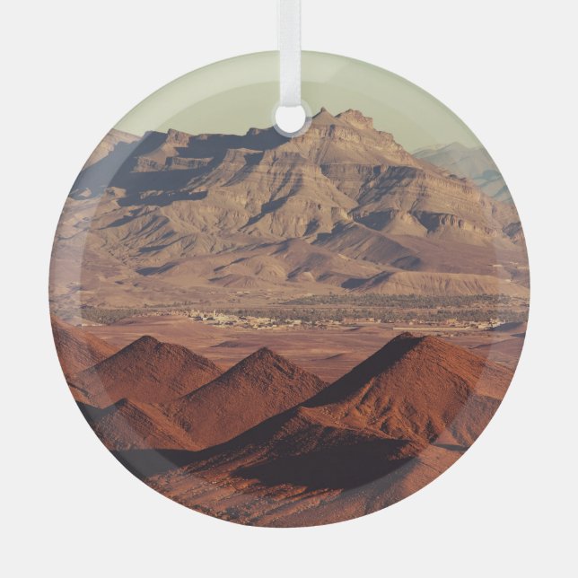 Atlas Berge Landschaften Marokko Landschaft Ornament Aus Glas (Vorderseite)