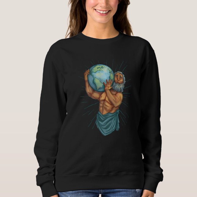 Atlas Carrying Wold Greek Mythology   Sweatshirt (Vorderseite)