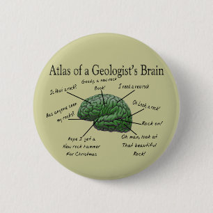 Atlas das Gehirn-lustigen der Geschenke eines Button