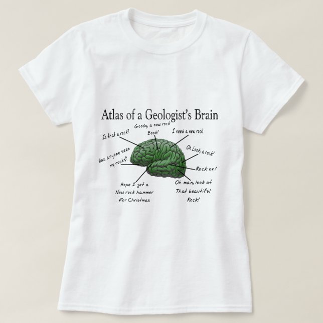 Atlas das Gehirn-lustigen der Geschenke eines T-Shirt (Design vorne)