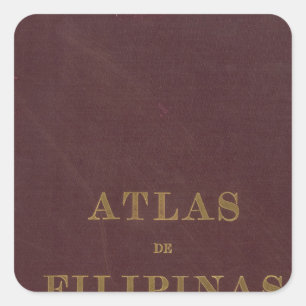 Atlas der Philippinen Quadratischer Aufkleber