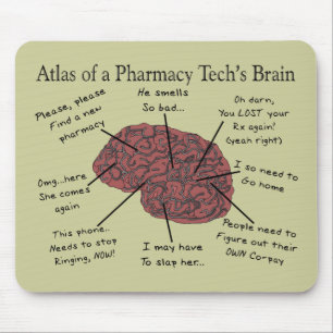 Atlas des Gehirns einer Apotheken-Technologie Mousepad