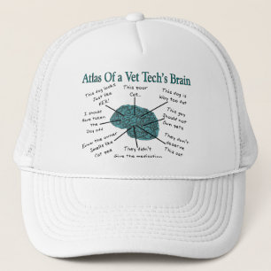 Atlas des Gehirns einer Tierarzt-Technologie Truckerkappe