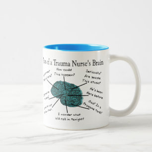 Atlas des Gehirns einer Trauma-Krankenschwester Zweifarbige Tasse