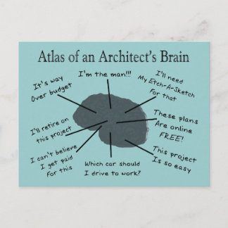 Atlas des Gehirns eines Architekten Postkarte