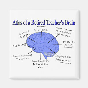 Atlas des Gehirns eines pensionierten Lehrers Magnet