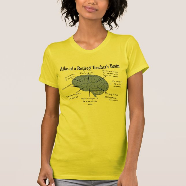 Atlas des Gehirns Gfits eines pensionierten T-Shirt (Vorderseite)