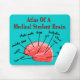 Atlas des Medizinstudent-Gehirns Mousepad (Mit Mouse)