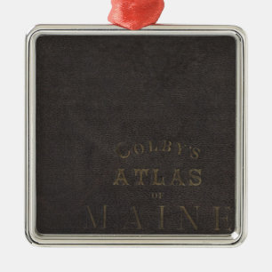 Atlas des Staat von Maine Ornament Aus Metall