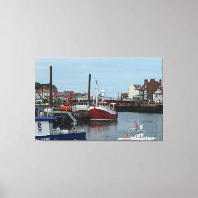 Atlas für Fischereifahrzeuge in Whitby Harbour Eng Leinwanddruck (Vorderseite)