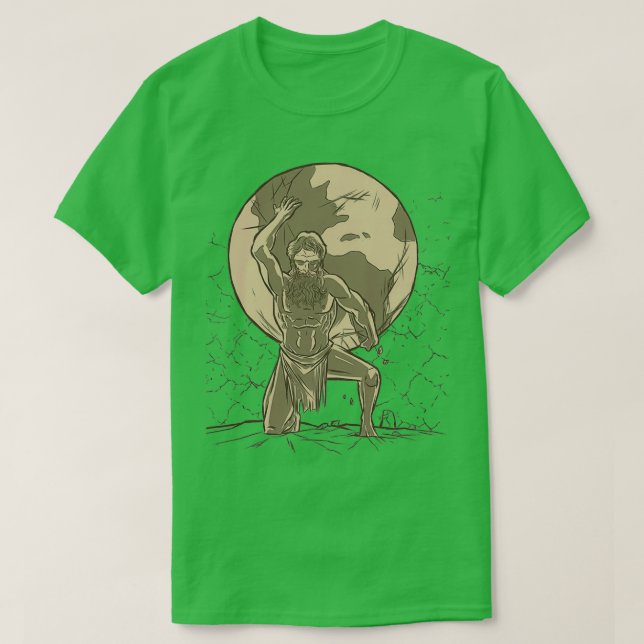 Atlas Griechischer Gott T-Shirt (Design vorne)