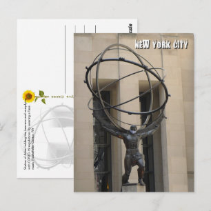 Atlas hält den Himmel - NYC V Postkarte