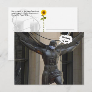Atlas, Ich denke an Dich - NYC H Postkarte