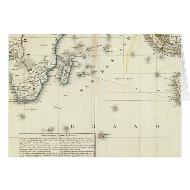 Atlas-Karte für den Indischen Ozean (Vorderseite (Horizontal))