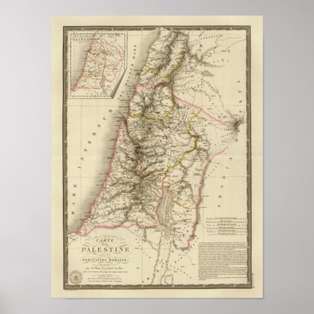Atlas-Karte für den religiösen Nahen Osten Poster (Vorne)