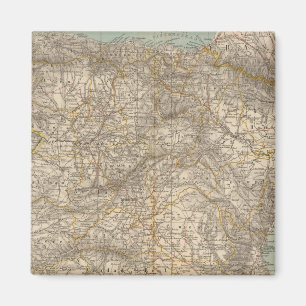 Atlas-Karte für Spanien und Portugal Magnet