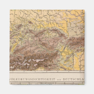 Atlas-Karte Mitteleuropas Magnet