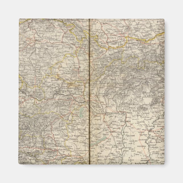 Atlas Karte Österreich Magnet (Vorne)