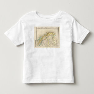 Atlas-Karte Schwedens, Norwegen Kleinkind T-shirt