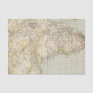 Atlas-Karte von Afrika Seidenpapier