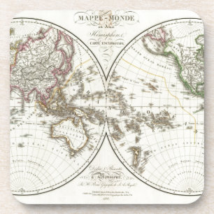 Atlas-Karte von Paris Untersetzer