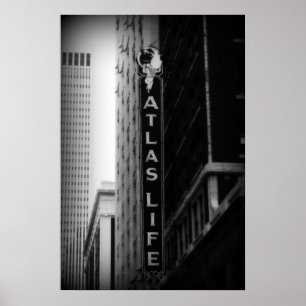 Atlas Life, Tulsa, Oklahoma. Derrick W. Black Poster