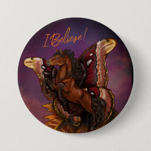 Atlas Moth Fairy Horse Button