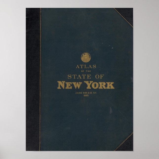 Atlas New York Staat Poster (Vorne)