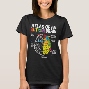 Atlas of a Autismus Brain Month Ribbon Puzzle T-Shirt