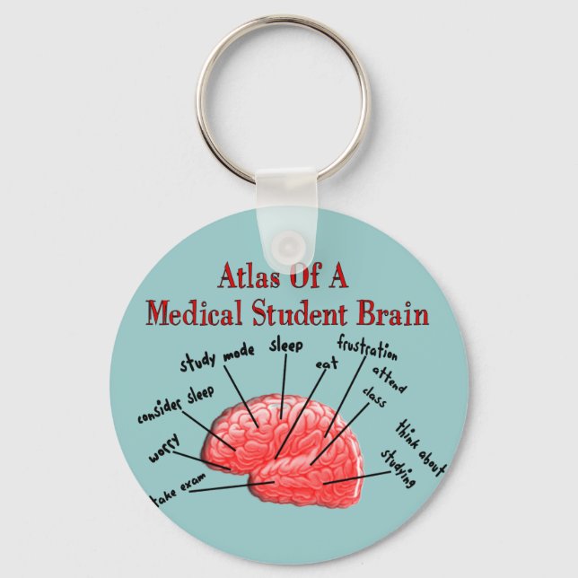 Atlas of Medical Student Brain Schlüsselanhänger (Vorderseite)
