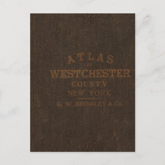 Atlas of Westchester Landkreis, NY Postkarte (Vorderseite)