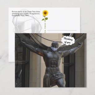 Atlas, Pensez à vous - Carte postale NYC H