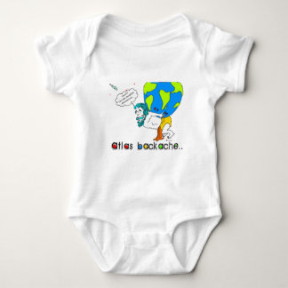 Atlas Rückenschmerz-Licht Hintergrund-Text Baby Strampler