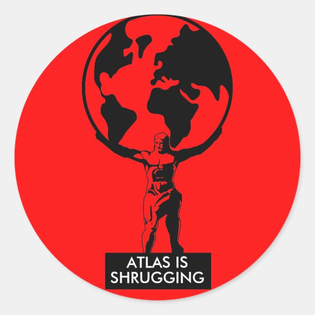 Atlas Runder Aufkleber (Vorderseite)