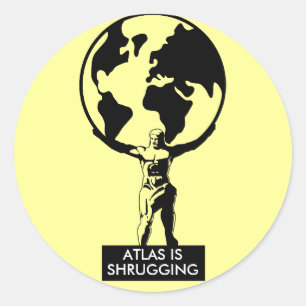 Atlas Runder Aufkleber