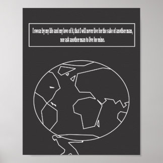 Atlas Shrugged Zitat Poster