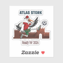 Atlas-Storch Marokko Fußball 2026 Sportmaskottchen