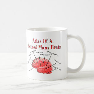 Atlas von zurückgezogen bemannt Gehirn Kaffeetasse