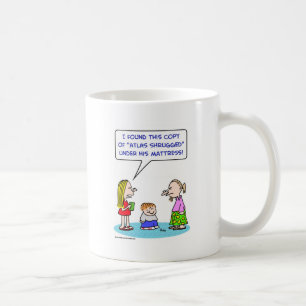 Atlas zuckte ayn Rand unter Matratze Kaffeetasse
