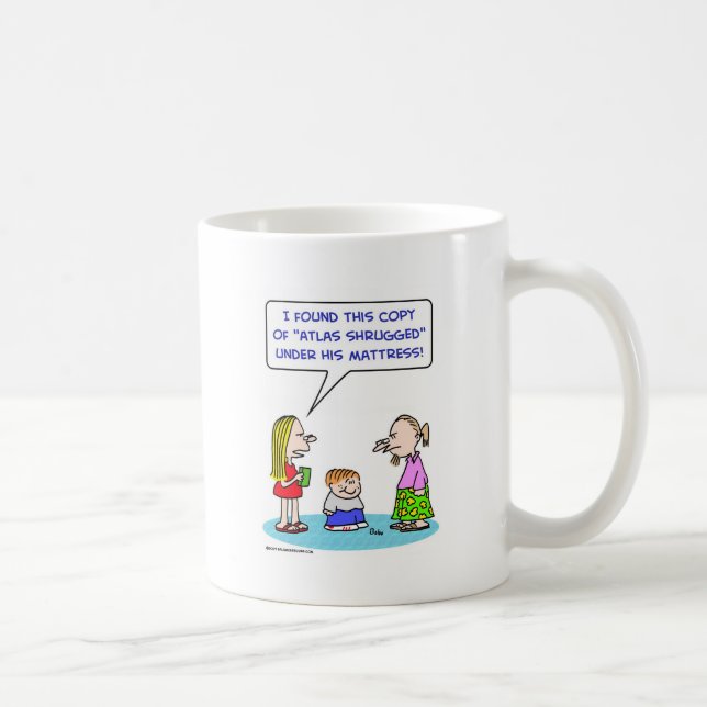 Atlas zuckte ayn Rand unter Matratze Kaffeetasse (Rechts)