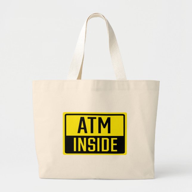 ATM Inside Sign Tot Bag Jumbo Stoffbeutel (Vorne)