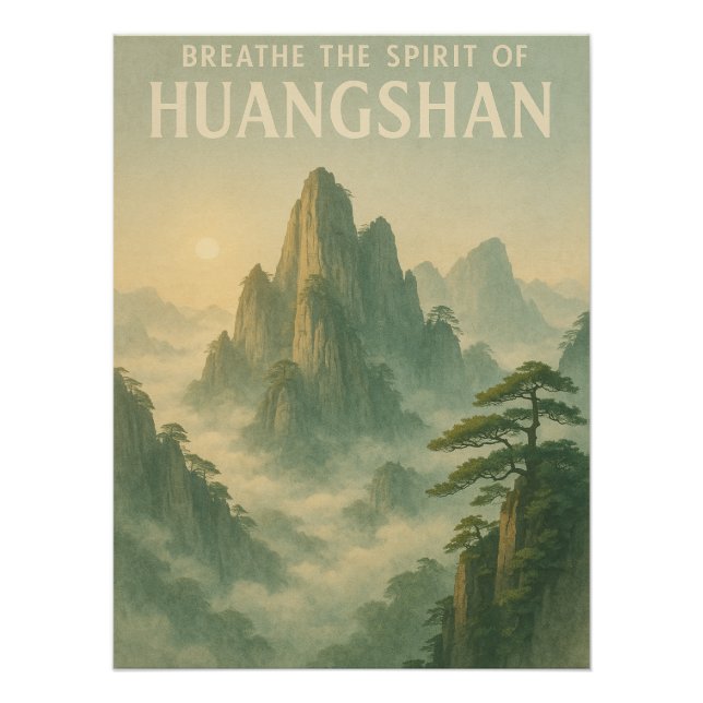 Atme den Geist Huangshans Poster (Vorderseite)